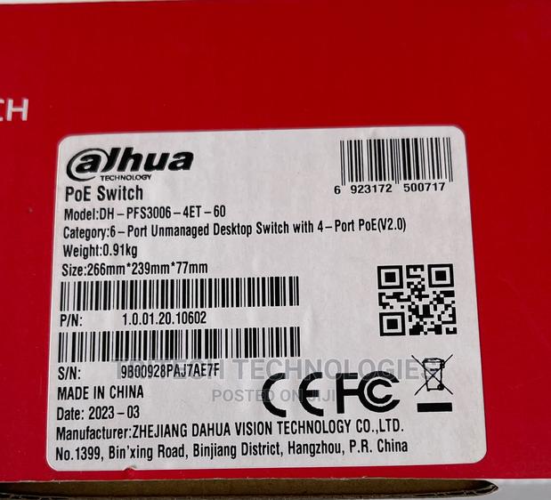 Dahua 4port Poe Switch Unmanaged With 2 Uplink · Photo 2