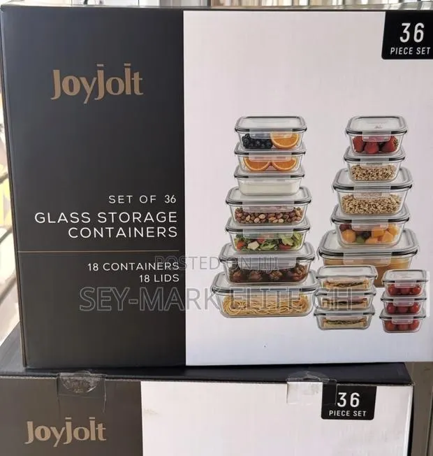 36pcs Borosilicate Glass Storage Containers · Photo 1
