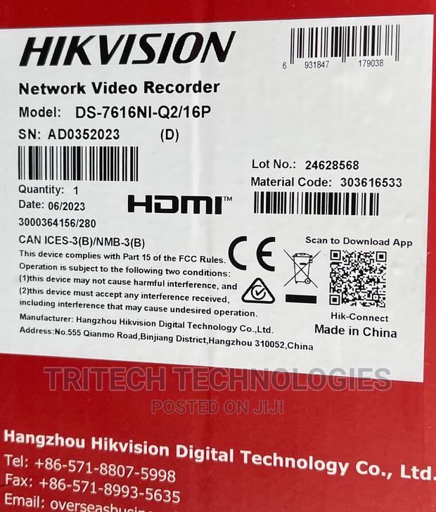 Hikvision NVR With Poe 16ch Ds-7616ni-/16p · Photo 4