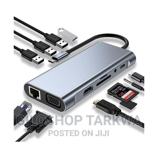 Usb C Hub, Type C Adapter 11-in-1 Dock to Hdmi · Photo 1