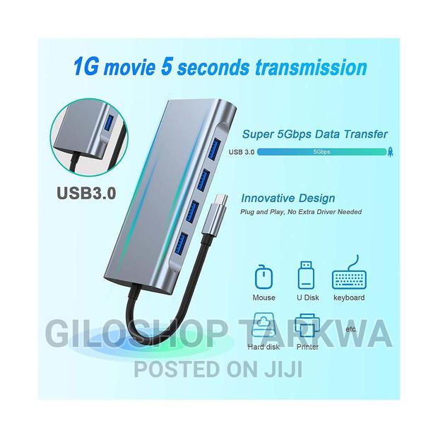 Usb C Hub, Type C Adapter 11-in-1 Dock to Hdmi · Photo 2