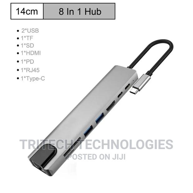 Type C 8 In 1 USB-C To HD RJ45 Gigabit Adapter USB 3.0 HUB · Photo 5