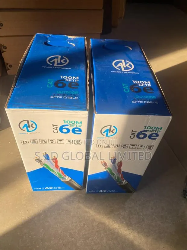 Ak Cat 6e 100m SFTP Outdoor Cable -4shielded -Pure Copper-100meter · Photo 1