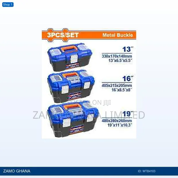 3 PCS Plastic Tool Boxes - Wtb4103 · Photo 1