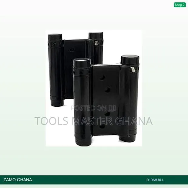 Double Action Spring Hinges N/T 4inch Black - Dah-Bl4 · Photo 1