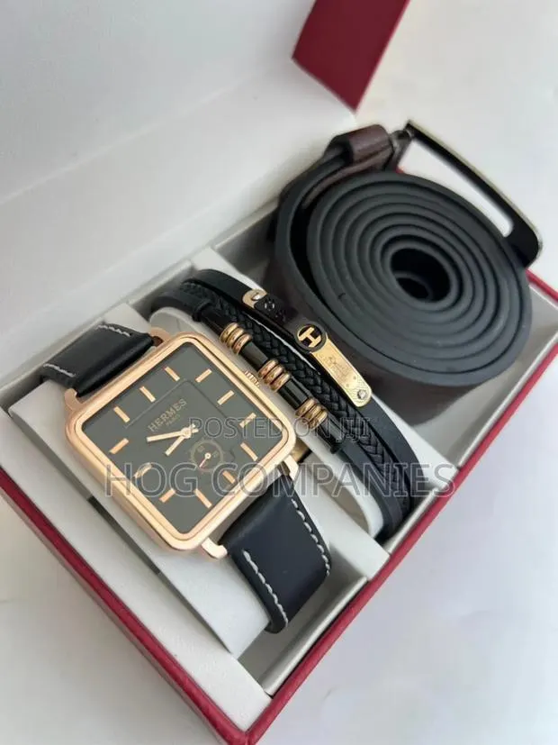 Hermes Watch Bracelet Belt Valentine Gift Set in Accra - Fast Delivery · Photo 1