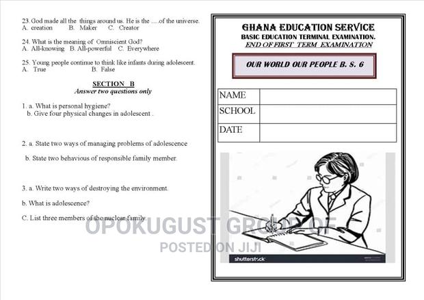 Examination Questions for Basic Schools