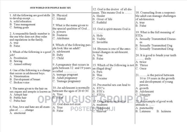 Examination Questions for Basic Schools · Photo 2