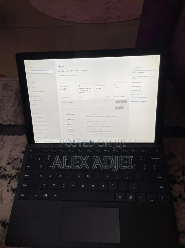 Laptop Microsoft Surface Pro 6 16GB Intel Core i7 SSD 512GB · Photo 1