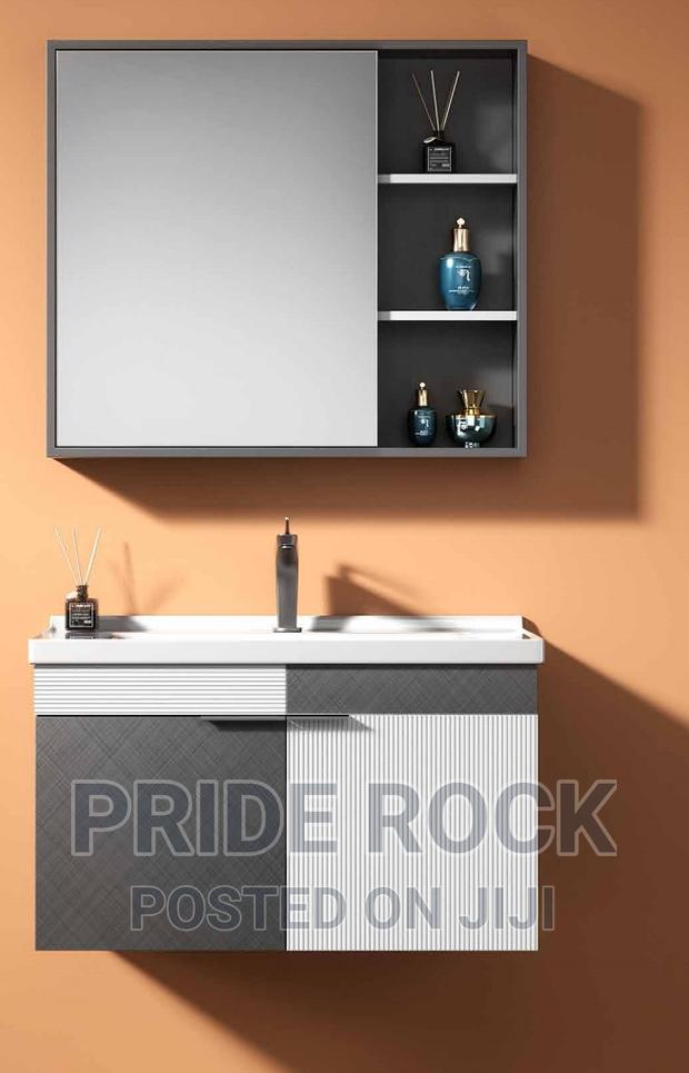 Cabinet Basin With Mirror and Hot and Cold Tap