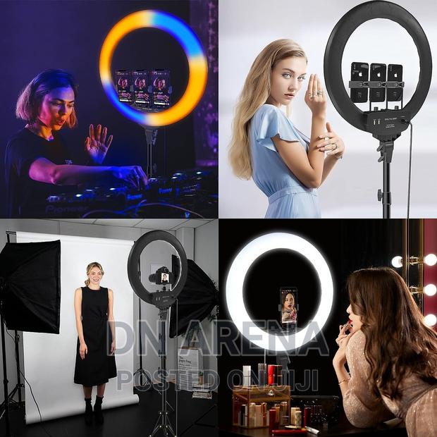 18" RGB Ring Light With Tripod Phone Holder Remote Control · Photo 2