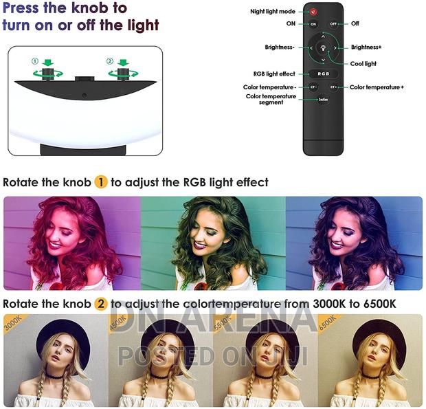 18" RGB Ring Light With Tripod Phone Holder Remote Control · Photo 3