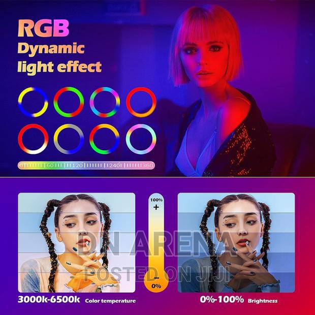 18" RGB Ring Light With Tripod Phone Holder Remote Control · Photo 7