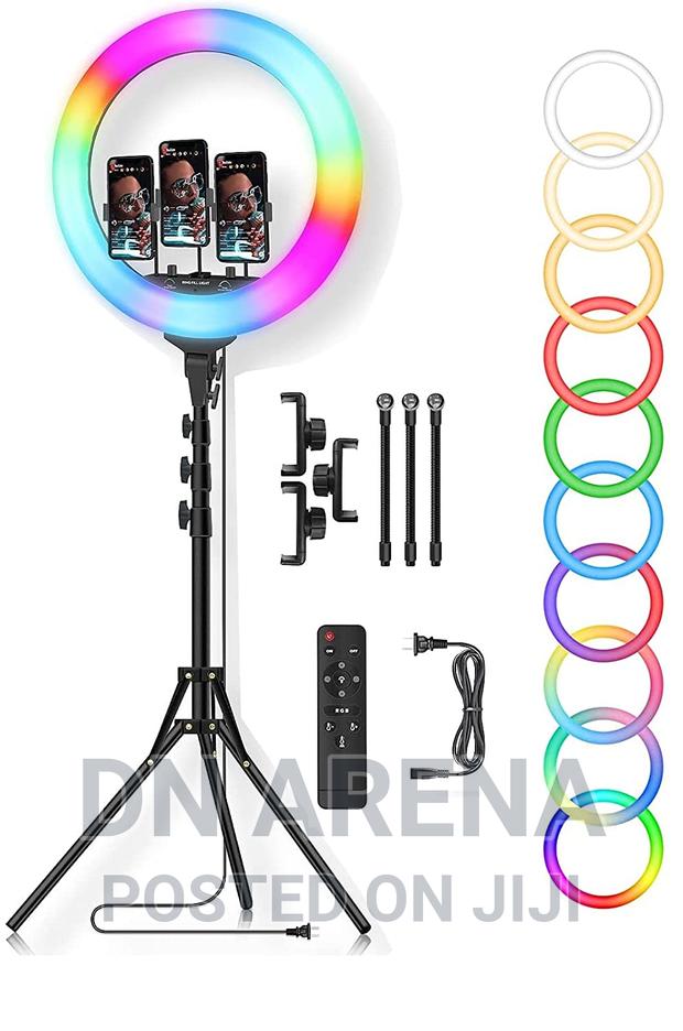 18" RGB Ring Light With Tripod Phone Holder Remote Control · Photo 8