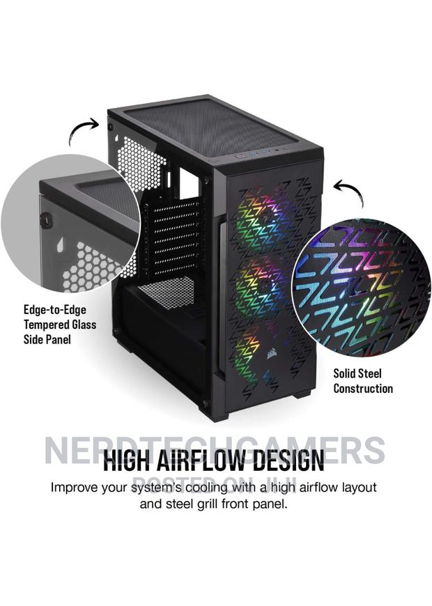 Corsair Icue 220T RGB AIRFLOW Tempered Glass Mid-Towe - Blac · Photo 3