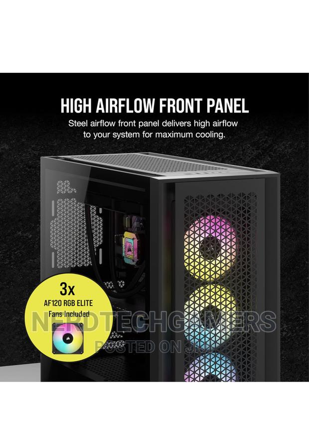 Corsair Icue 4000x RGB Airflow Mid-Tower - Black · Photo 2