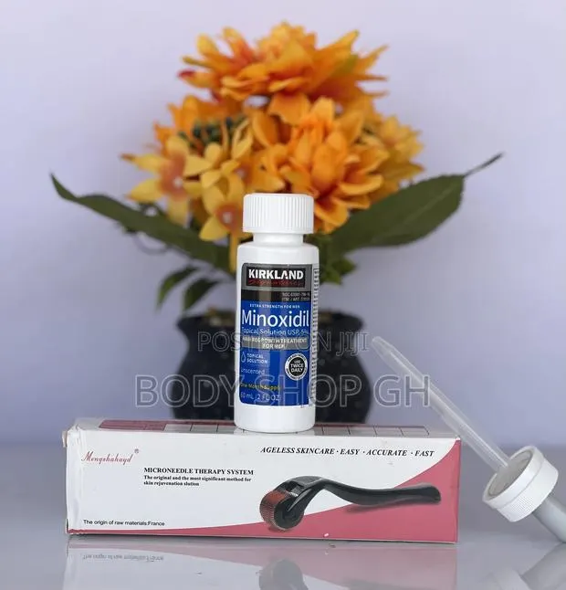 Beard Growth Pack - Kirkland Minoxidil + Derma Roller · Photo 1