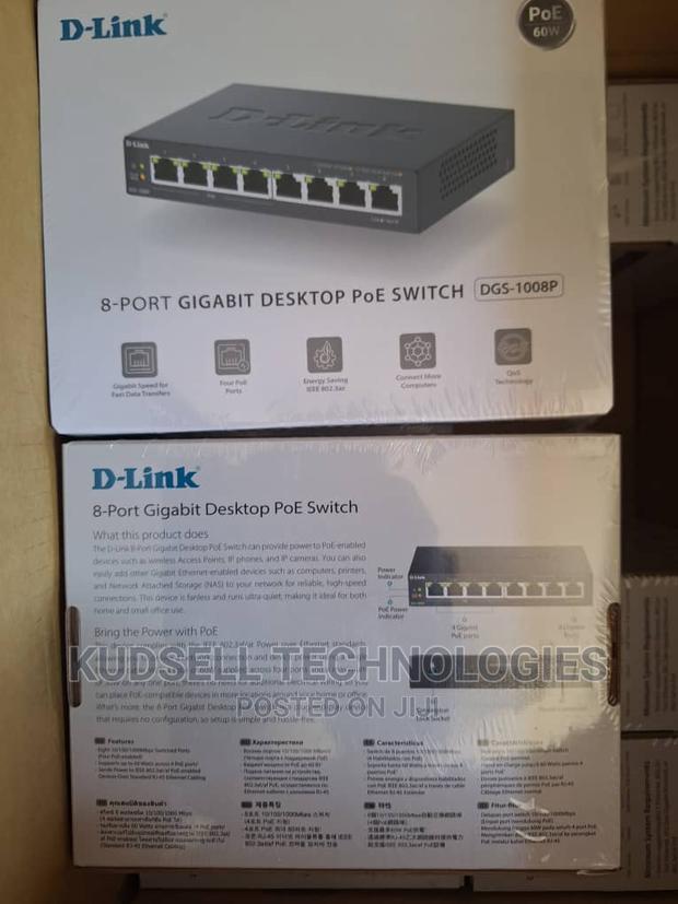 8-Port Desktop Switch With 4 Poe Ports
DGS-1008p · Photo 1