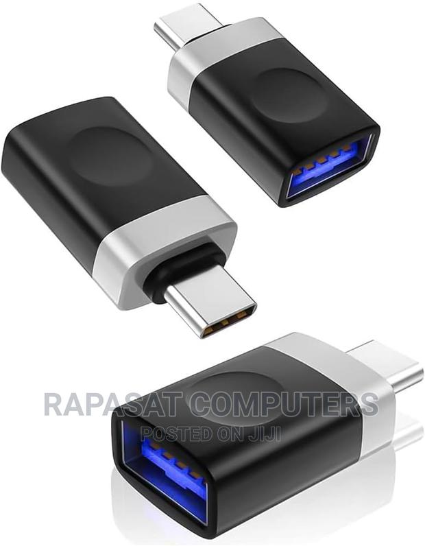 USB Type-C Male to USB Type-a Female Adapter (8.25", White) · Photo 1