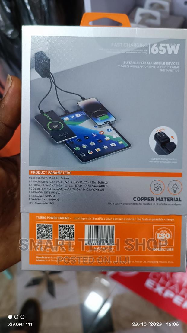 65 Watts LDNIO Heavy Duty Power Adapter Laptops, Phones, Tab · Photo 2