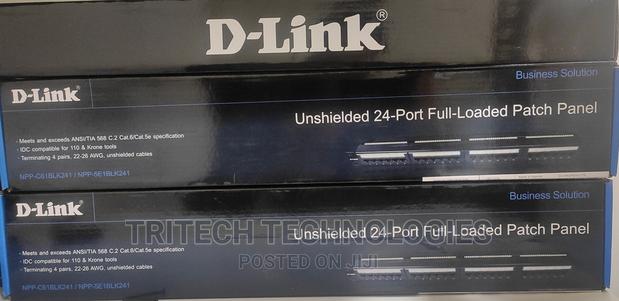 D-Link NPP-C61BLK241 Cat6 Patch Panel 24 Port Loaded · Photo 1