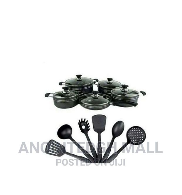 Amel 16 Pieces Non-Stick Cookware Set - Black · Photo 2