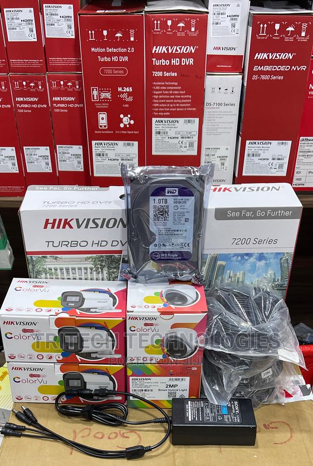 Hikvision 2mp 4ch Complete KIT Full Color + Sound +1tb HDD · Photo 1