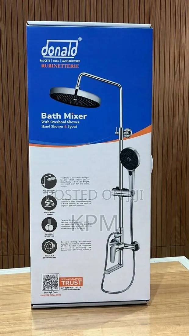 All Brass Original Donald Complete Overhead Shower Set No Rust · Photo 1