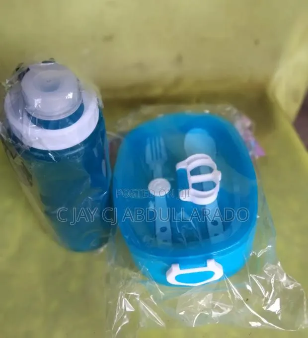 Kiddies Bowl With Spoon Fork Water Bottle · Photo 1