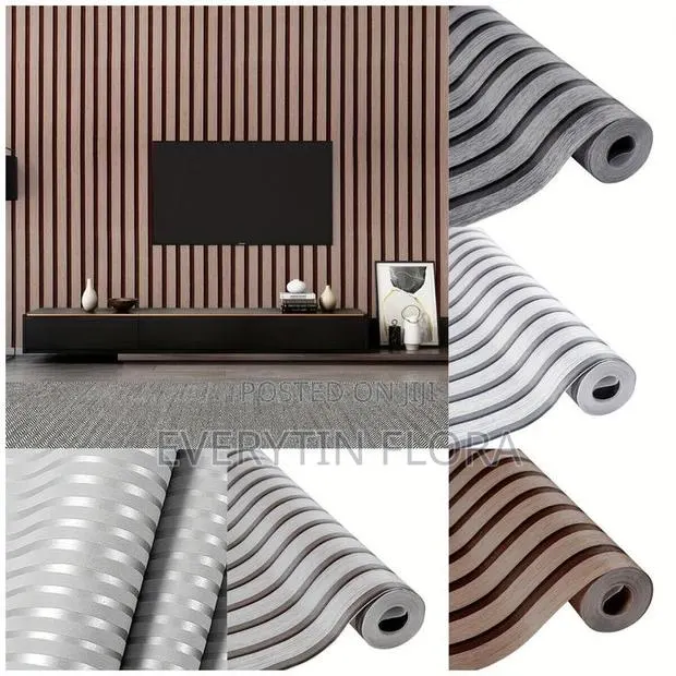 Striped Adhesive Wall Stickers (No Glue Needed) · Photo 1