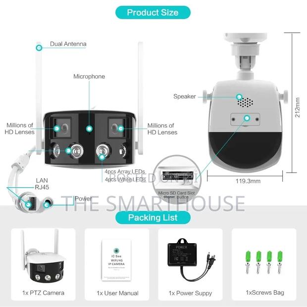 Smart Dual 180° Rotating CCTV Camera (Wireless and Wired) · Photo 8