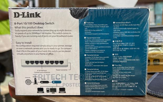 D-Link Des-1008a 8port Ethernet Switch Desktop (Plastic) · Photo 2