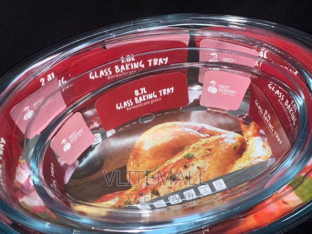 Borosilicate Baking Tray Bowl Set of 3 (Transparent) · Photo 2
