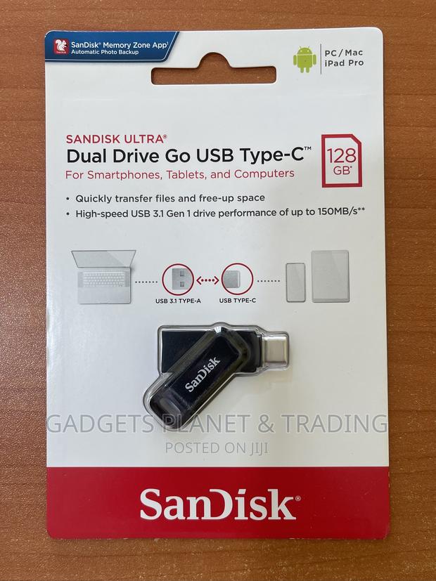 Sandisk 128gb Ultra Dual Drive Go 2-in-1 Flash Drive - 3.1 · Photo 2