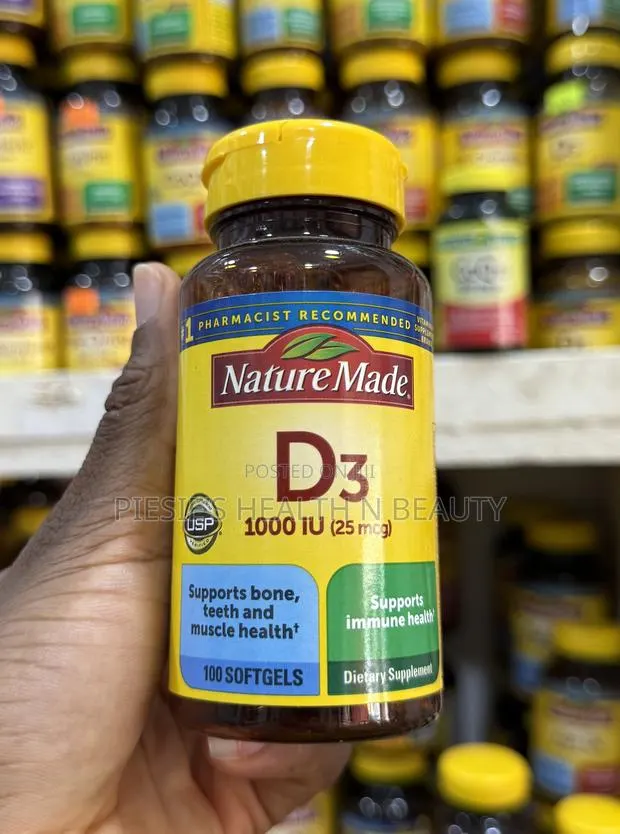 Nature Made Vitamin D3 1000iu (25mcg), 100 Softgels · Photo 1