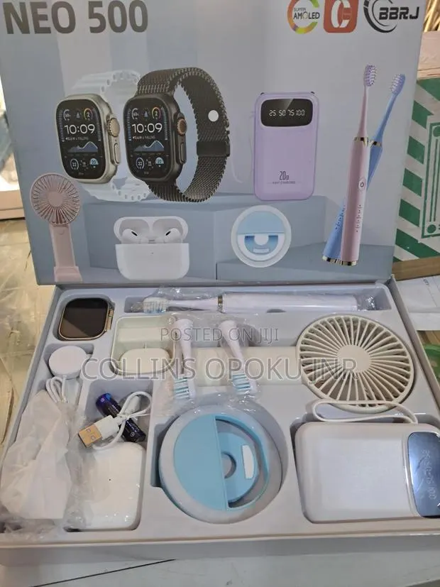 12-in-1 Smart Watch With "Airpod, Fan, Power Bank, Brush, Ring Light · Photo 2