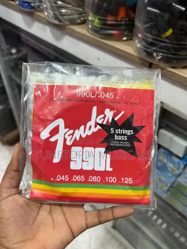 Fender 990l Pure Nickel Roundwound 5-String Bass Guitar Strings · Photo 1