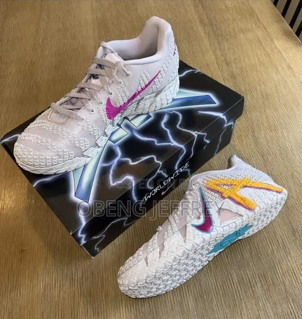 Original Nike JA 3 EYBL Light Gray Upper/Vibrant Pink · Photo 1