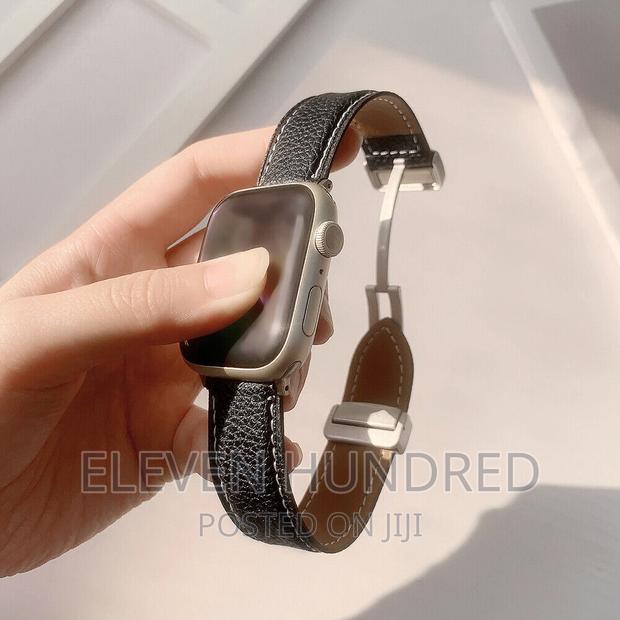 Magnetic Clasp Leather Strap Band for Apple Watch 9 8 7 6 Se · Photo 4