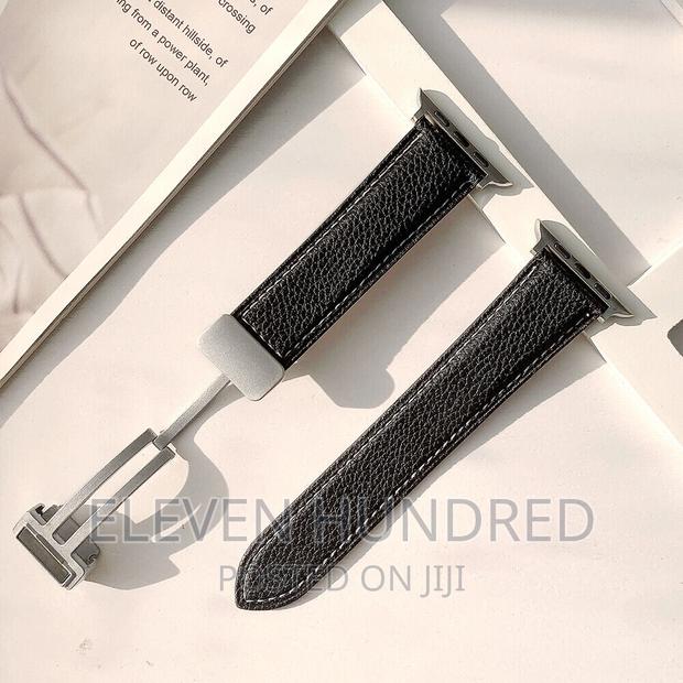 Magnetic Clasp Leather Strap Band for Apple Watch 9 8 7 6 Se · Photo 3