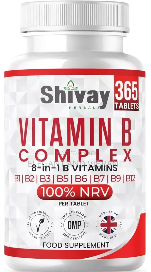 Vitamin B Complex 365, B1 B2 B3 B5 B6 B12 Folic Acid, Biotin · Photo 1