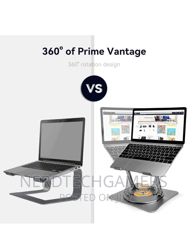 Adjustable Laptop Stand With 360 Rotating Base, Portable · Photo 1