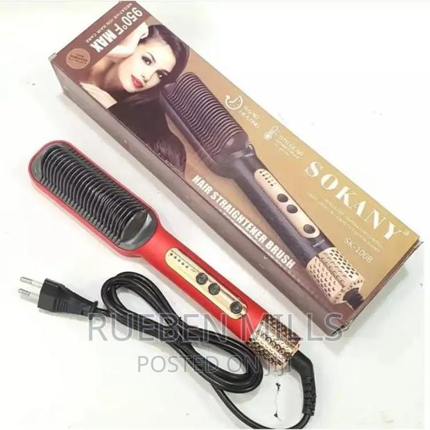 950 Degrees Sokany Ring Hot Comb Hair Straightener Brush · Photo 1