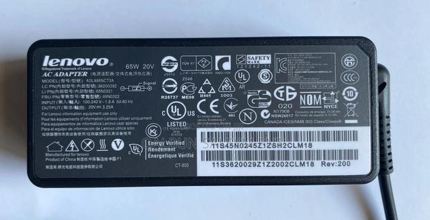 Original Lenovo Small Pin 65W Laptop Adapter 20V 3.25A · Photo 2