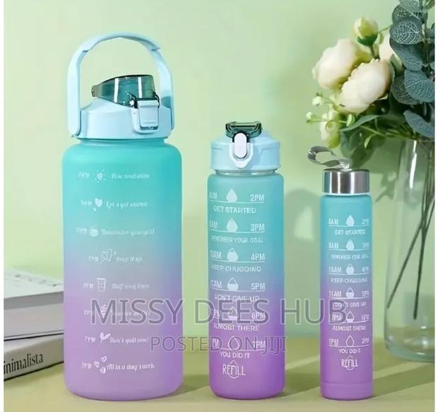 3pcs Bottles With Motivational Time Marker · Photo 2