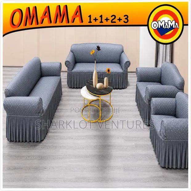 Ash Dotted Elastic Material Set Sofa Cover · Photo 1
