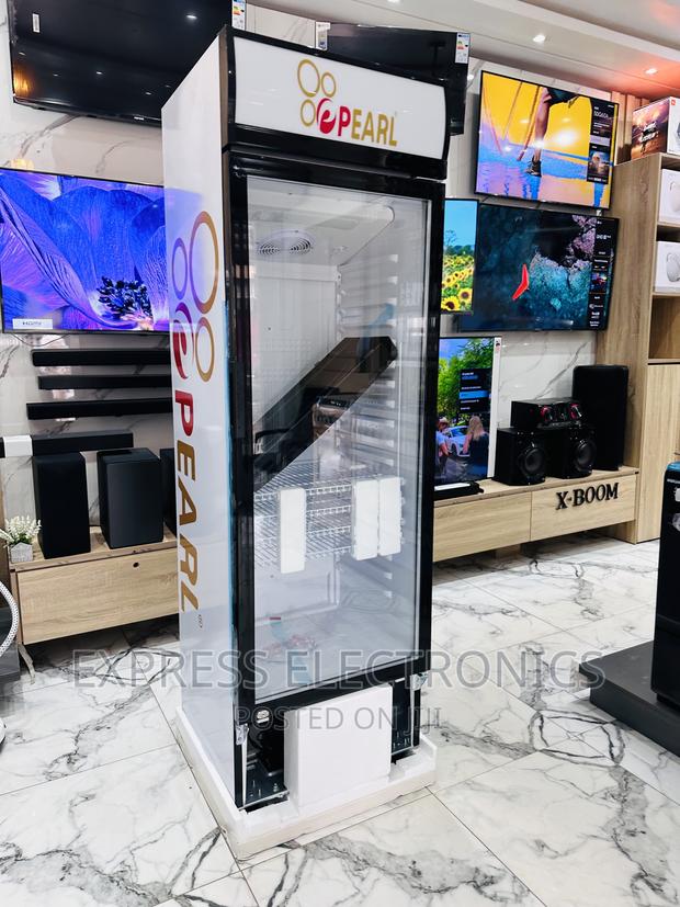Vertical Display Fridge Pearl PVC 28 ,220litres · Photo 1