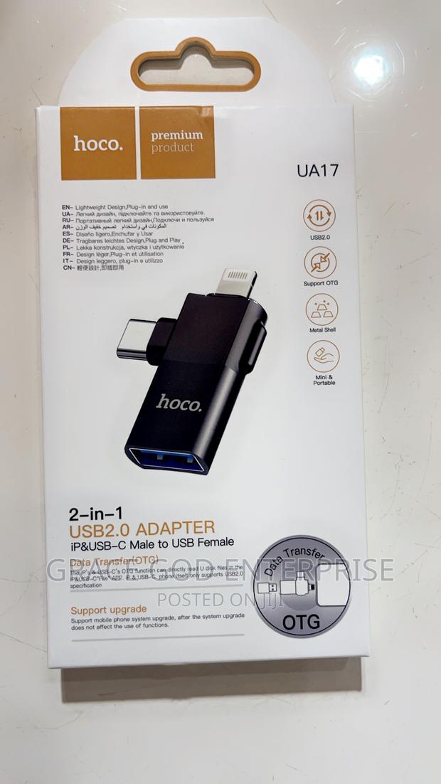 Hoco UA17 Lighting / Type C Male to USB Female OTG Adapter · Photo 2