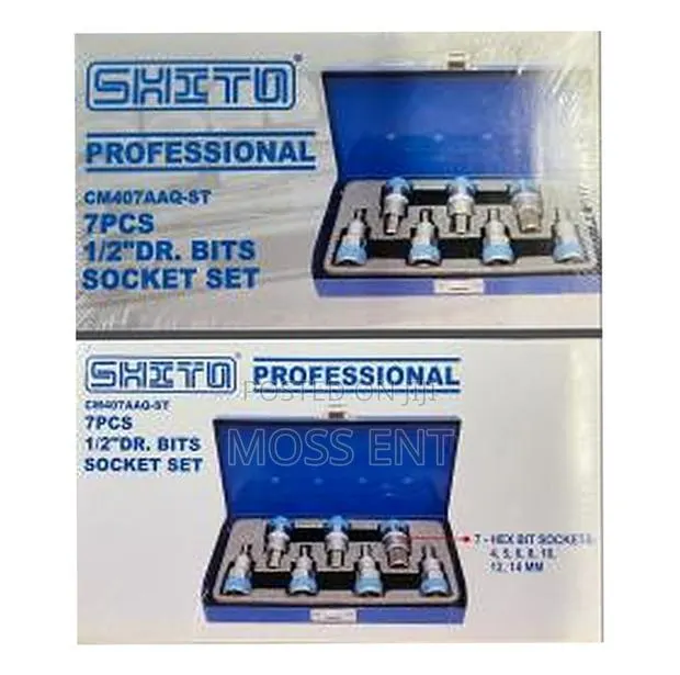 7pcs 1/2inch Dr Bits Socket Set Shito - Cm407aaq-St · Photo 1