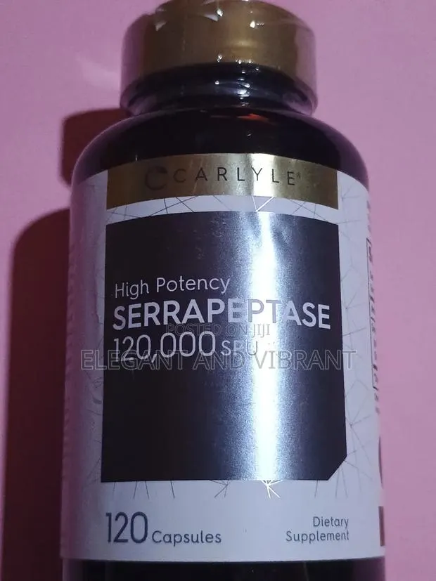 Serrapeptase 120000 SPU | 120 Capsules | Supports Sinus Health · Photo 1